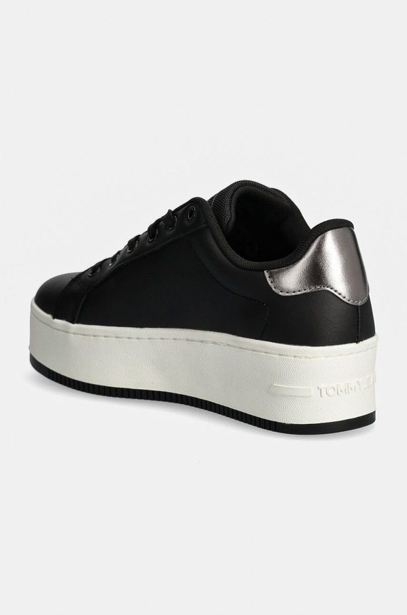 Obutev Usnjene superge Tommy Jeans TJW FLATFORM SNEAKER METALLIC EN0EN02711 črna