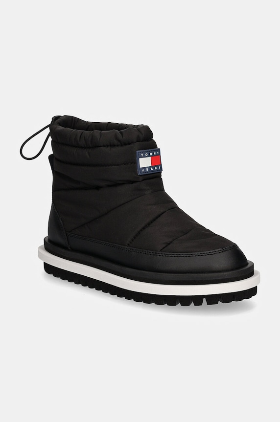 Čizme za snijeg Tommy Jeans TJW PADDED FLAT BOOT WL bez kopčanja crna EN0EN02725