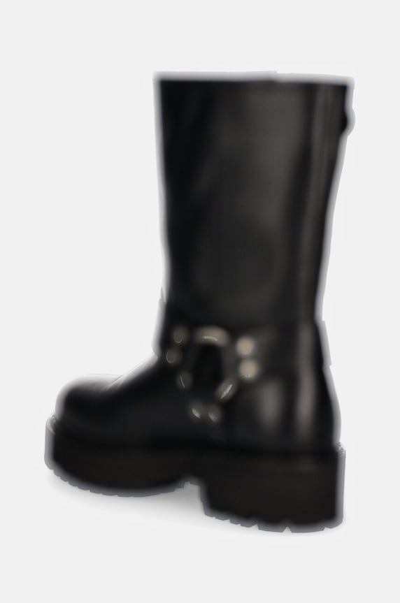 Cipők Tommy Jeans bőr csizma TJW URBAN BIKER BOOT LEATHER EN0EN02728 fekete