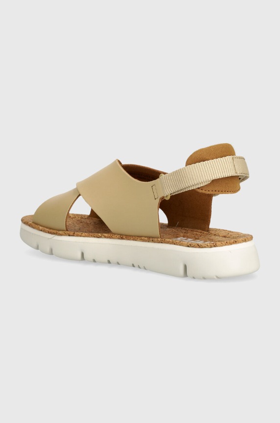 Cipők Camper bőr szandál Oruga Sandal K200157.053 bézs