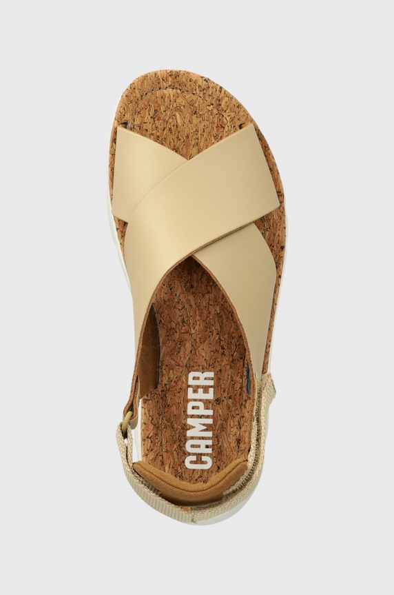 Camper bőr szandál Oruga Sandal bézs K200157.053