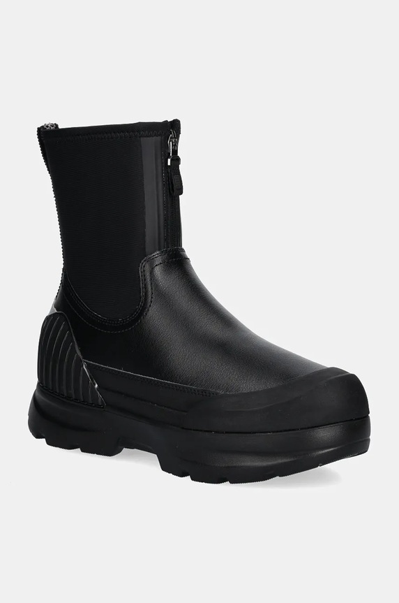 Boty s gumou UGG Neumel X Zip textilní černá 1158235.BLK