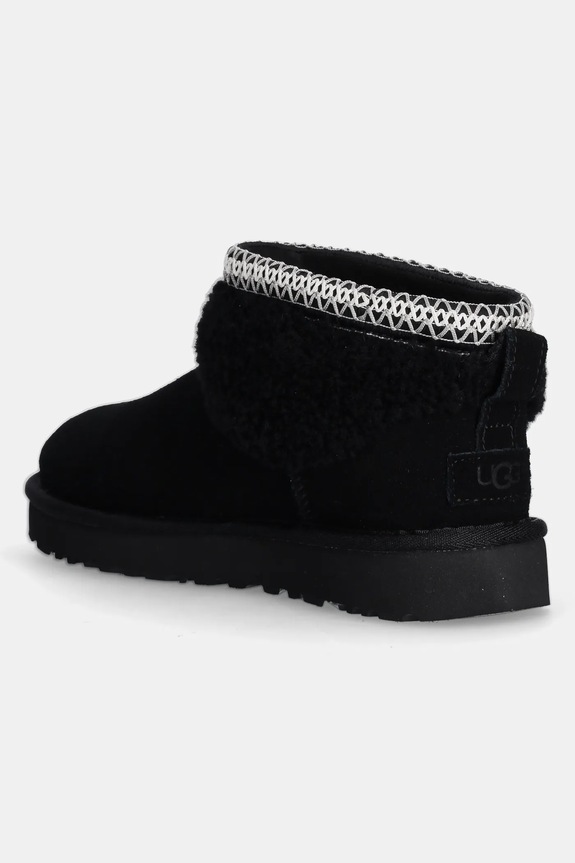 Παπούτσια Μπότες σουέτ UGG Classic Ultra Mini Maxi Curly 1158263.BLK μαύρο