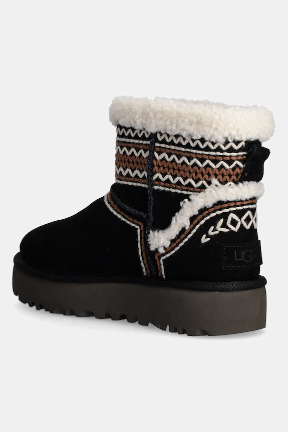 Boty Semišové sněhule UGG Classic Mini Atherson 1158281.BLK černá