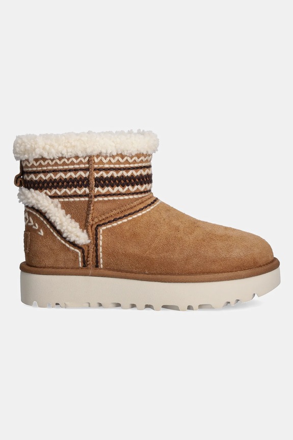 Semišové snehule UGG Classic Mini Atherson 1158281.CHE hnedá AW24