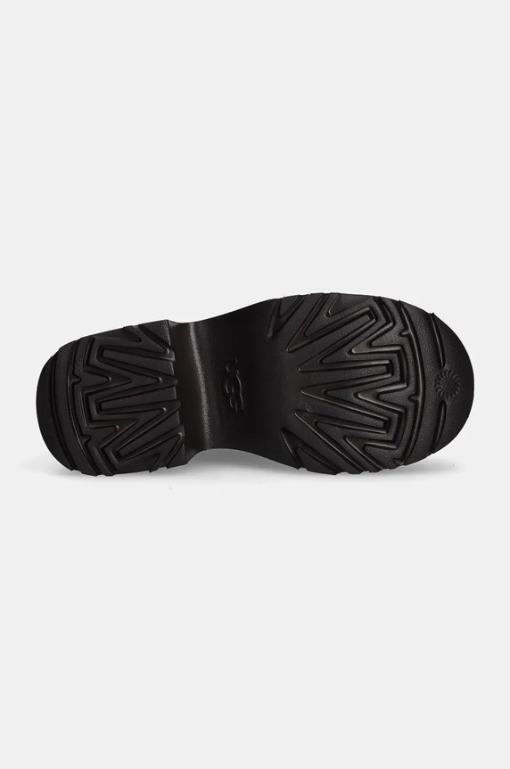 Gležnječe od brušene kože UGG Classic Ultra Mini New Heights 1158311.BLK crna