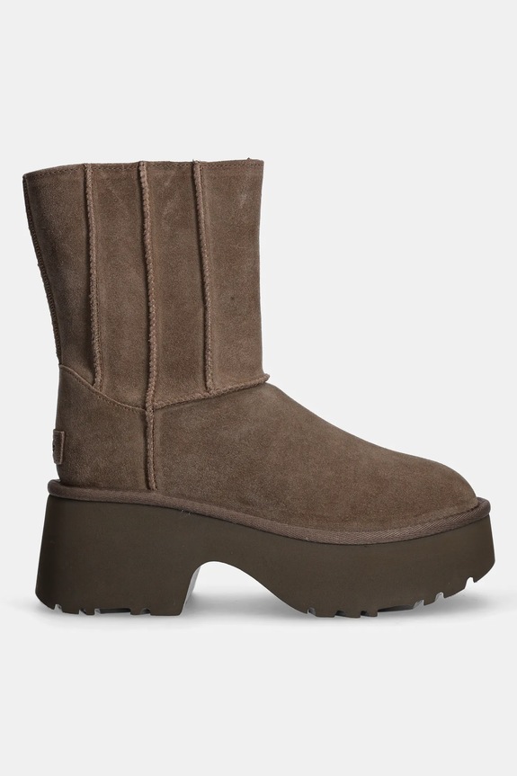 Semišové topánky UGG Classic Twin Seam New Heights 1158313.HCK hnedá AW24
