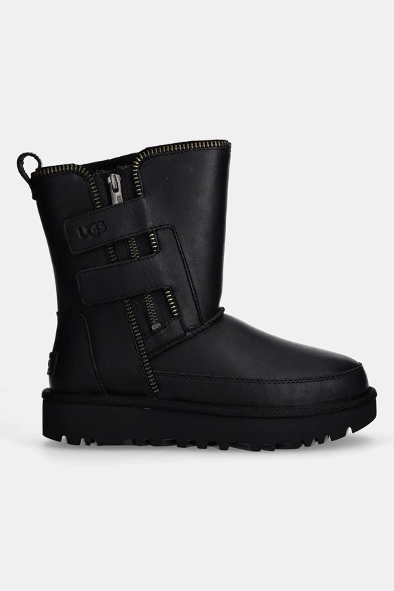 Δερμάτινες Μπότες UGG Classic Short Moto Boot 1164710.BLK μαύρο AW24