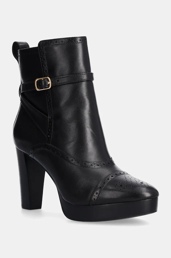 Lauren Ralph Lauren bőr csizma Mckinsey magas fekete 802908331005.001