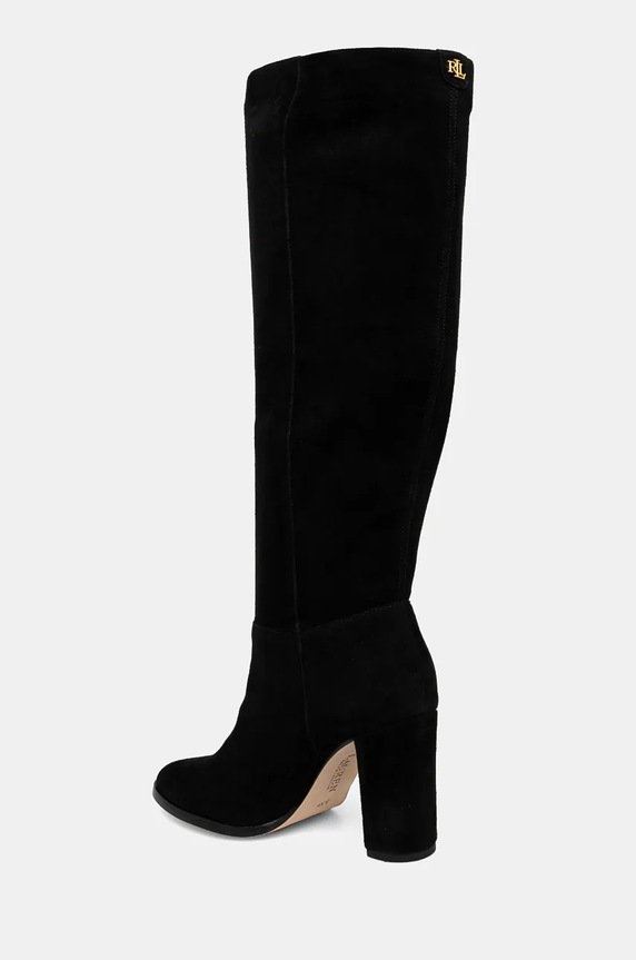 Obuv Semišové čižmy Lauren Ralph Lauren Artizan Tall 802937807001.001 čierna