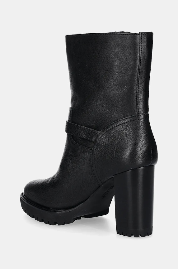 Obuv Kožené členkové topánky Lauren Ralph Lauren Lyvia 802937819001.001 čierna
