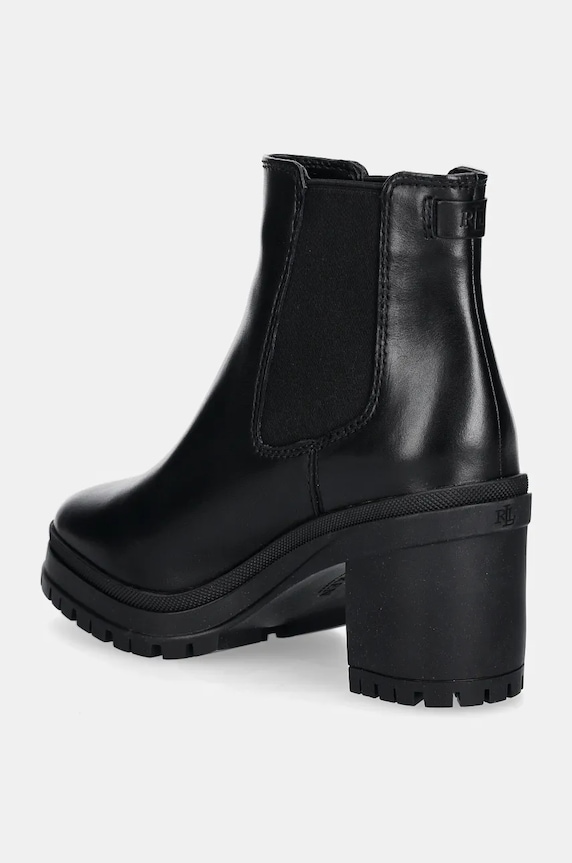 Cipők Lauren Ralph Lauren bőr bokacsizma Cailie 802937825001.001 fekete