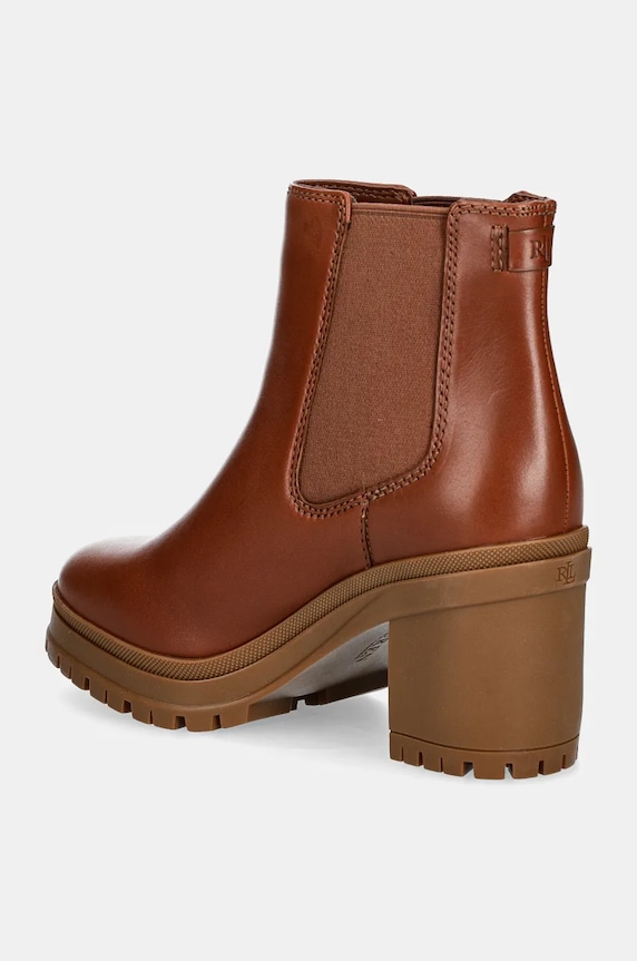 Cipők Lauren Ralph Lauren bőr bokacsizma Cailie 802937825002.200 barna