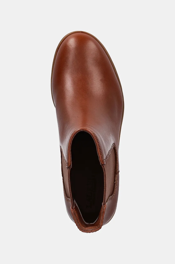 Lauren Ralph Lauren bőr bokacsizma Cailie barna 802937825002.200