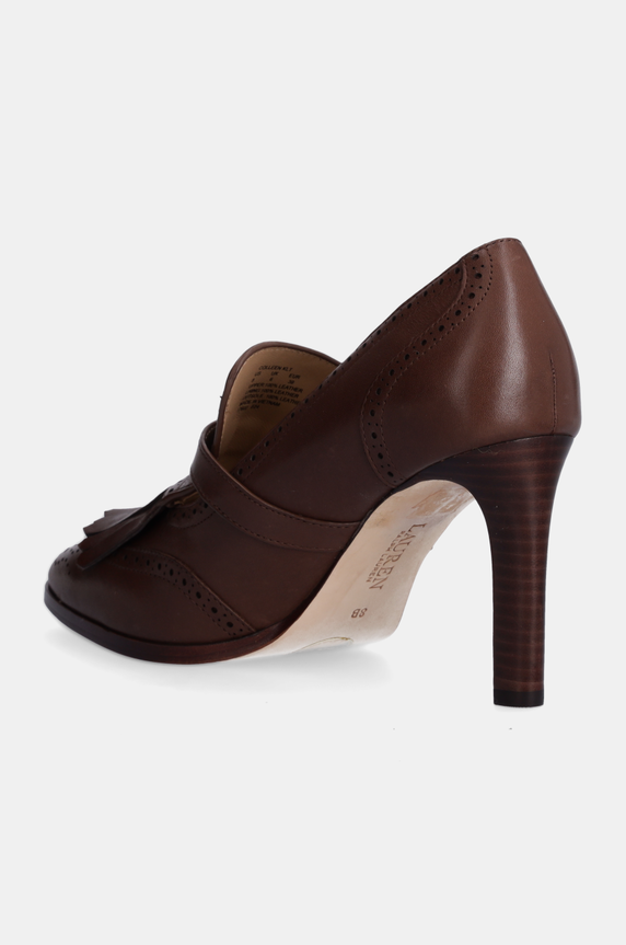 Boty Kožené lodičky Lauren Ralph Lauren Colleen 802944557002.200 hnědá