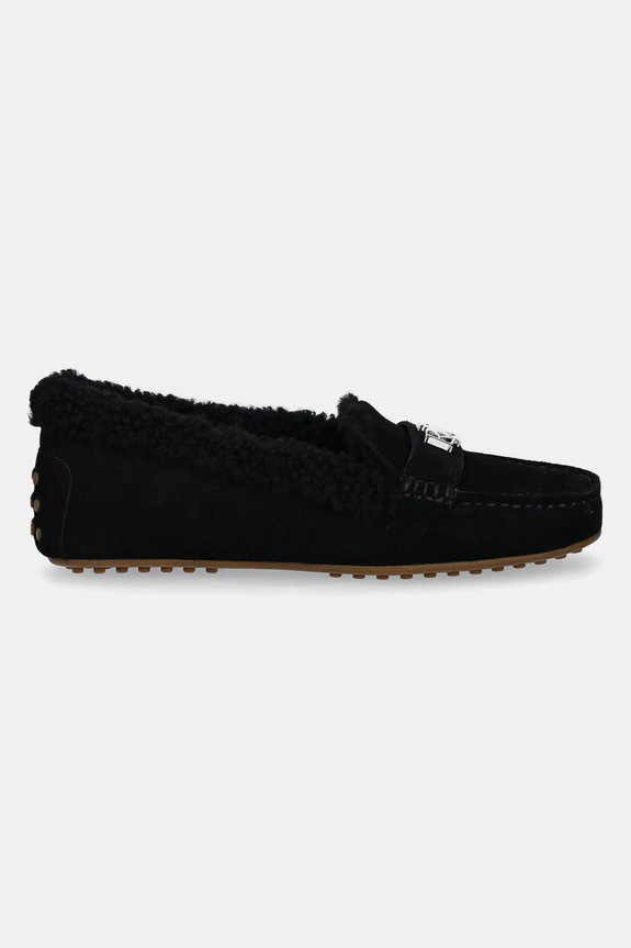 Semišové mokasíny Lauren Ralph Lauren Barnsbury Sp 802945667001.001 černá AW24