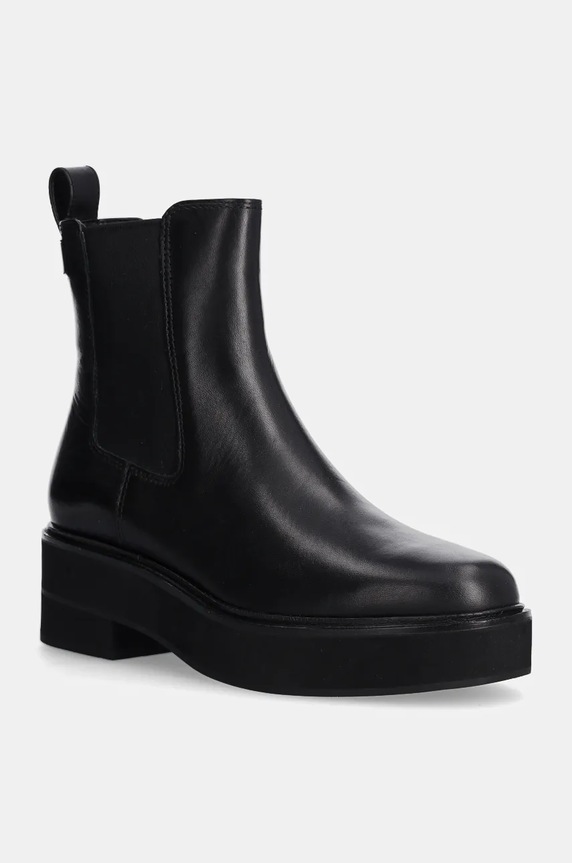 Кожени боти челси Lauren Ralph Lauren Adrianna гладка кожа черен 802945705001.001