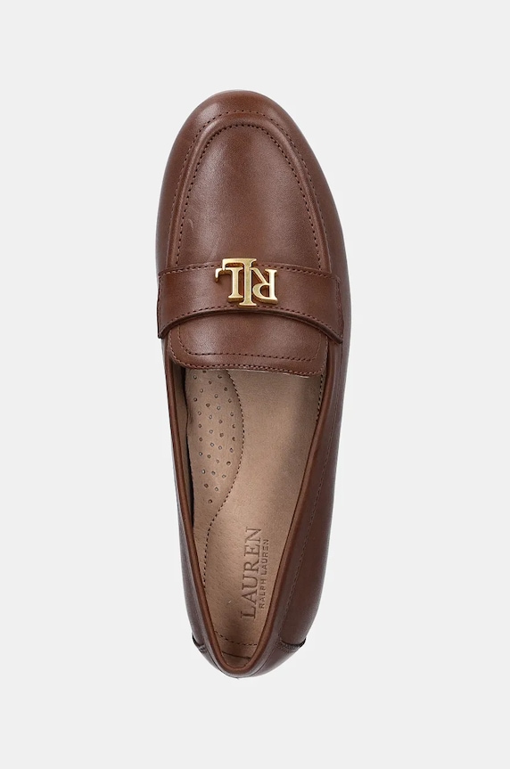 Kožené mokasíny Lauren Ralph Lauren Averi III hnědá 802946808003.200