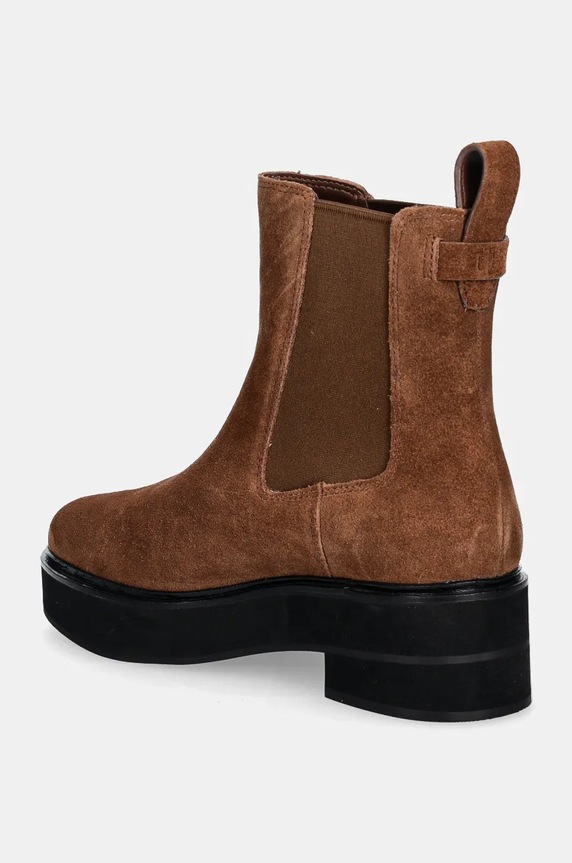 Încălțăminte Lauren Ralph Lauren botine din piele intoarsa Adrianna 802951237001.200 maro