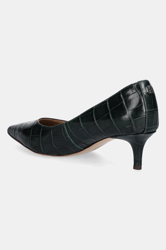 Obuwie Lauren Ralph Lauren szpilki skórzane Adrienne 802951355005.300 zielony