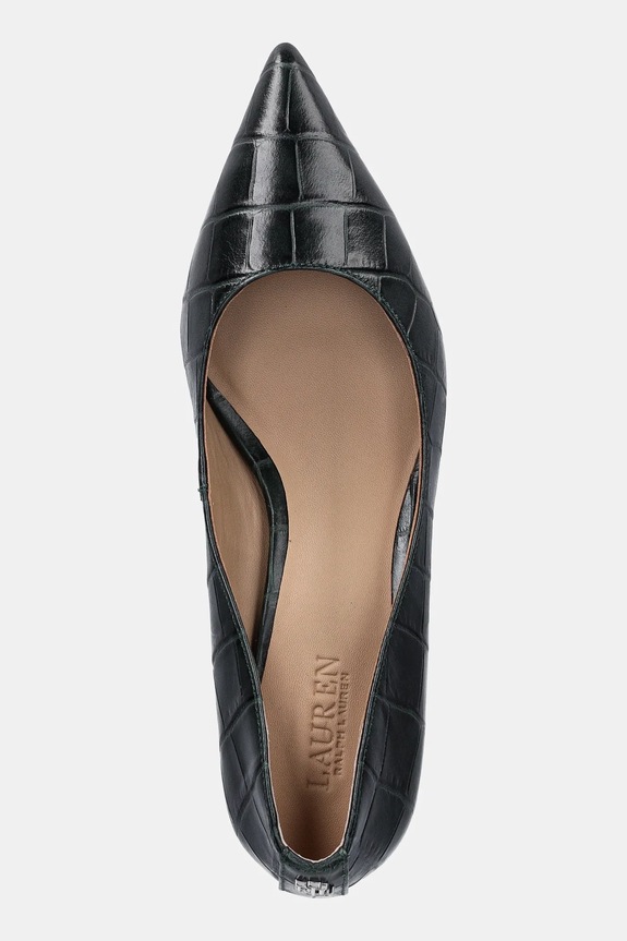 Lauren Ralph Lauren szpilki skórzane Adrienne zielony 802951355005.300