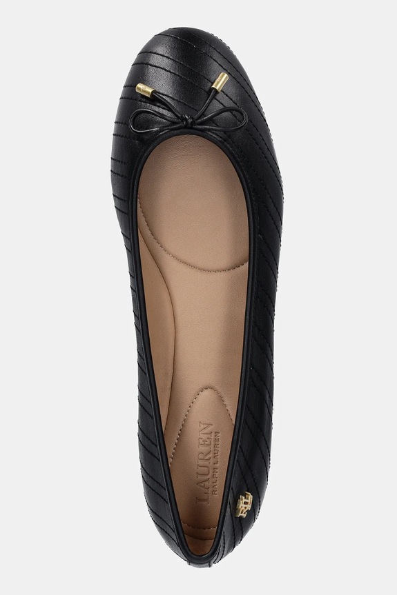 Kožené baleríny Lauren Ralph Lauren Jayna černá 802951489001.001