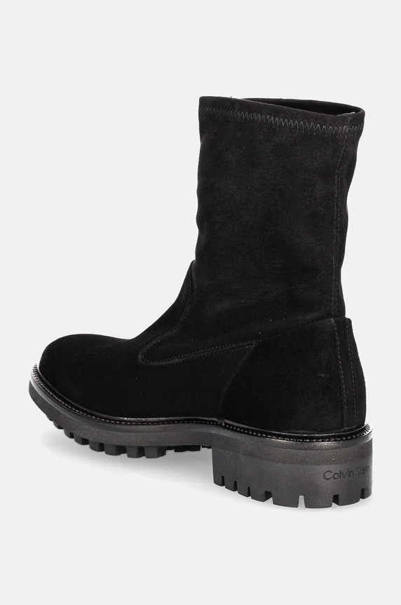 Obuv Semišové topánky Calvin Klein FLAT SOCK BOOT SUE MIX HW0HW02199 čierna