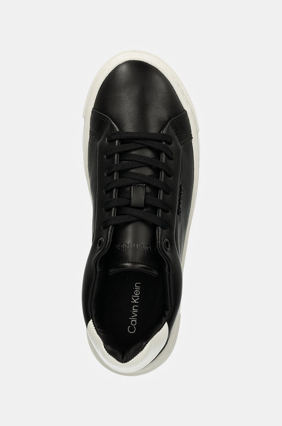 Calvin Klein sneakersy CUPSOLE LACE UP W/ML LTH czarny HW0HW02201