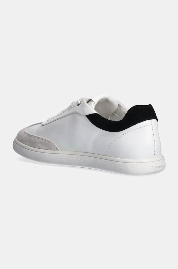Obuwie Calvin Klein sneakersy skórzane LP CUPSOLE LACE UP LTH MIX HW0HW02208 biały