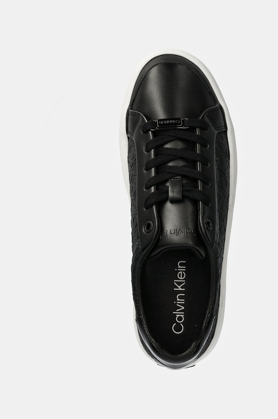 Sneakers boty Calvin Klein VULC LACE UP MONO MIX černá HW0HW02212