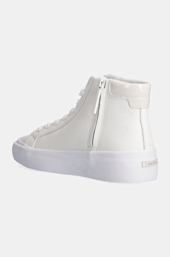 Παπούτσια Δερμάτινα sneakers Calvin Klein VULC HIGH TOP LTH HW0HW02213 λευκό