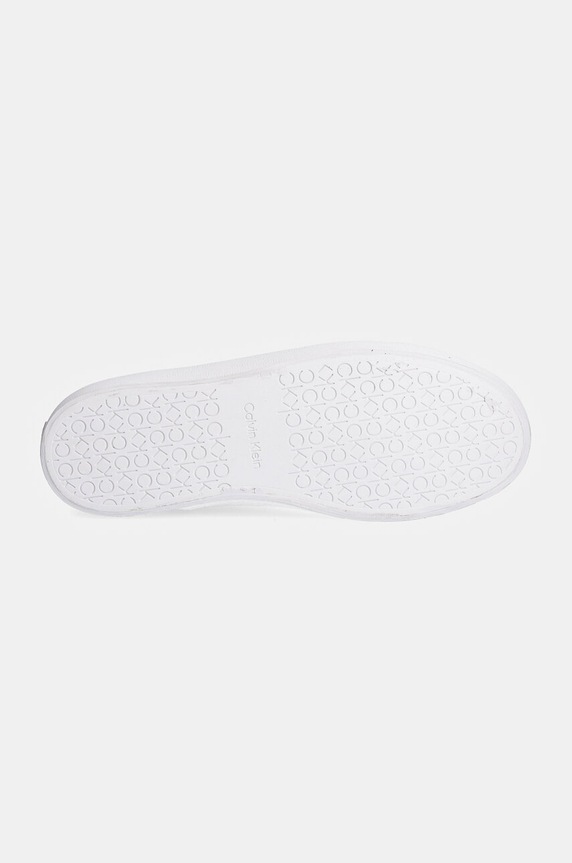 Δερμάτινα sneakers Calvin Klein VULC HIGH TOP LTH HW0HW02213 λευκό