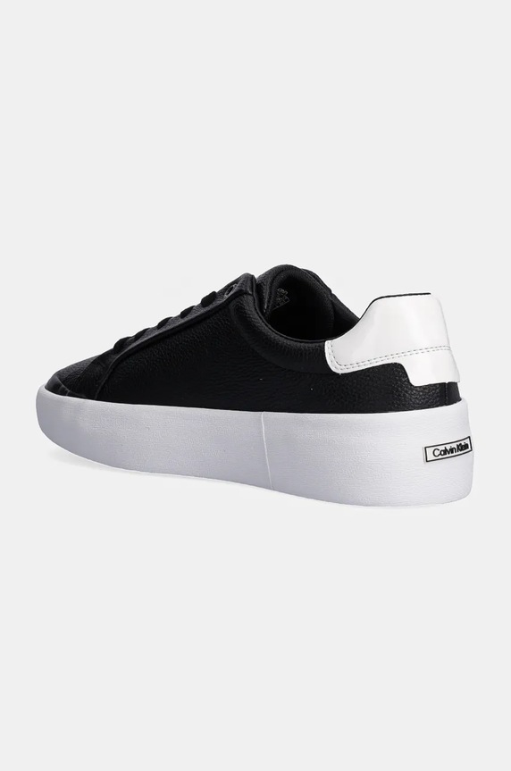Obuwie Calvin Klein sneakersy skórzane VULC LACE UP LTH HW0HW02214 czarny