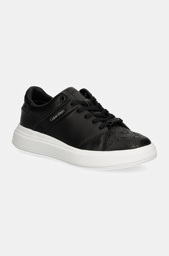 Calvin Klein buty CUPSOLE LACE UP MONO MIX imitacja skóry licowej czarny HW0HW02218
