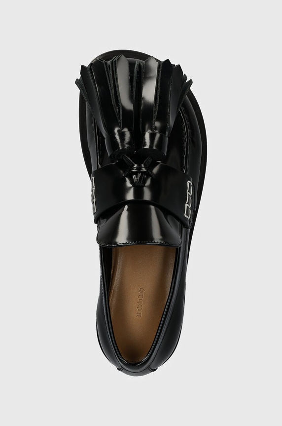 Kožne mokasinke JW Anderson Tassel crna ANW43002A.999