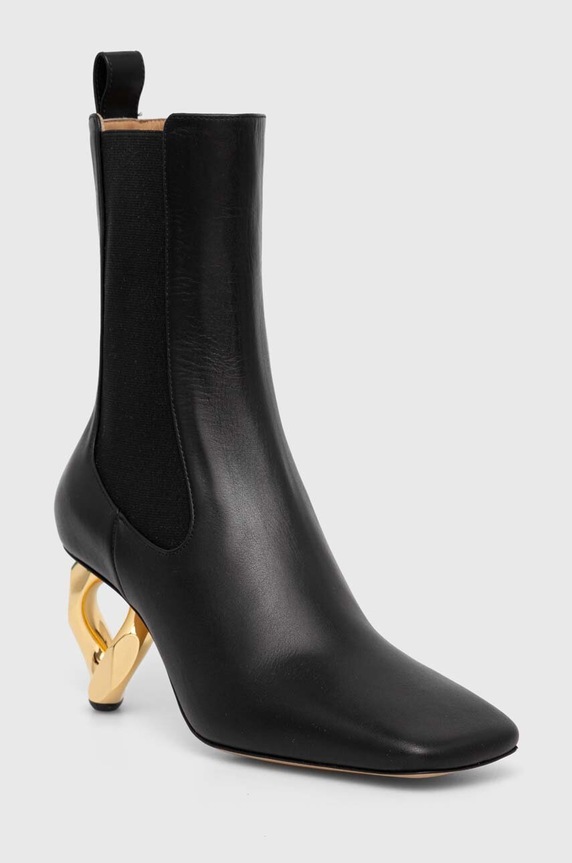 Kožené topánky chelsea JW Anderson Chain Heel nezateplené čierna ANW43021A.999
