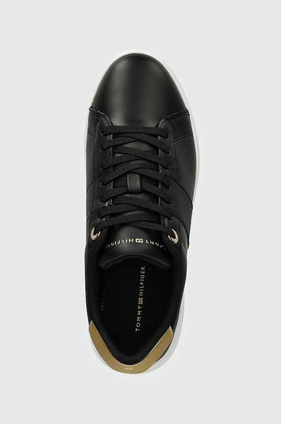 Tommy Hilfiger sneakers din piele CHIC PANEL COURT SNEAKER negru FW0FW07998