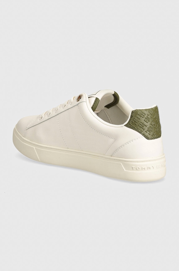 Încălțăminte Tommy Hilfiger sneakers din piele ELEVATED ESSENT SNEAKER MONOGRAM FW0FW07999 alb