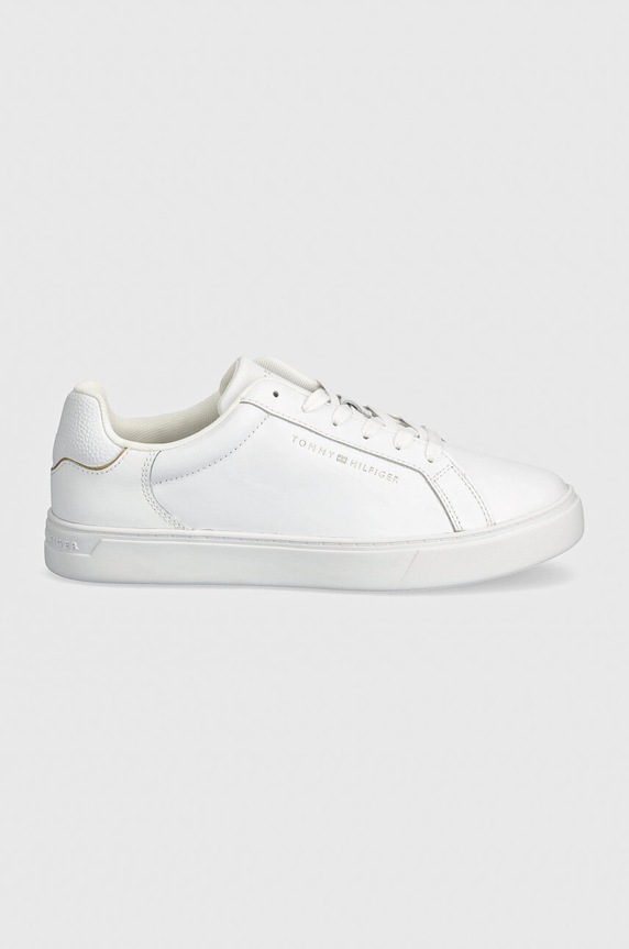 Δερμάτινα sneakers Tommy Hilfiger ESSENTIAL COURT SNEAKER FW0FW08000 λευκό AW24