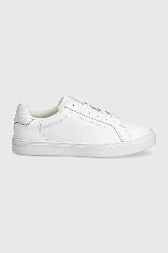 Δερμάτινα sneakers Tommy Hilfiger ESSENTIAL COURT SNEAKER FW0FW08000 λευκό AW24