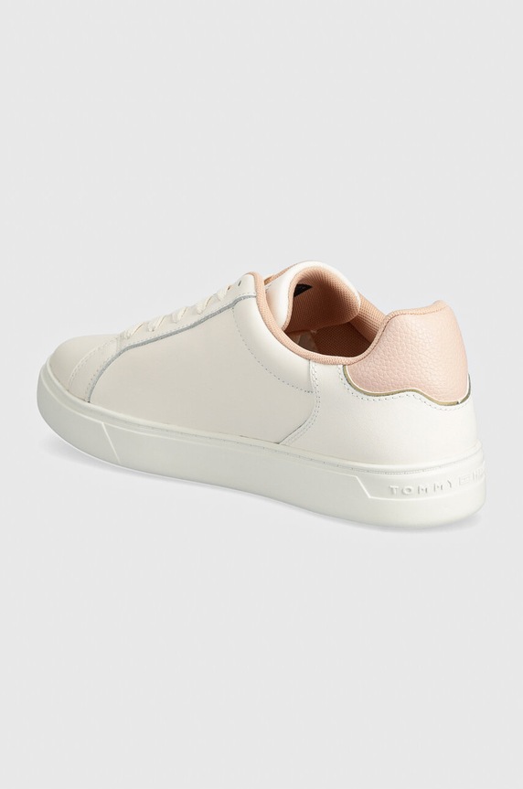 Boty Kožené sneakers boty Tommy Hilfiger ESSENTIAL COURT SNEAKER FW0FW08000 béžová