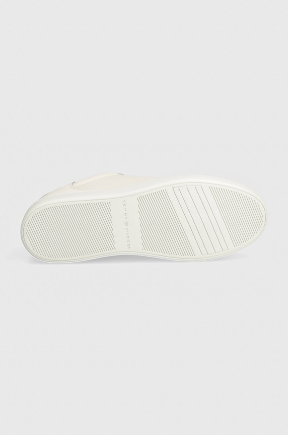 Kožené sneakers boty Tommy Hilfiger ESSENTIAL COURT SNEAKER FW0FW08000 béžová