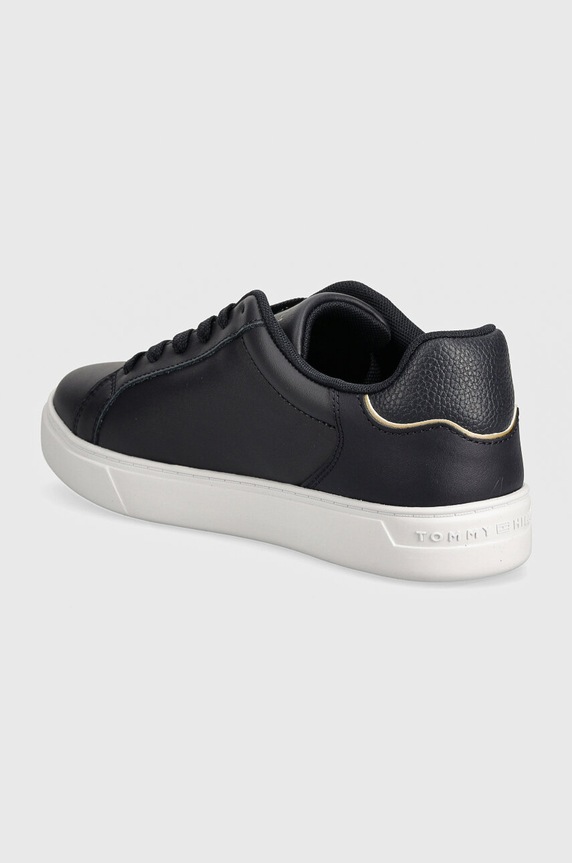 Boty Kožené sneakers boty Tommy Hilfiger ESSENTIAL COURT SNEAKER FW0FW08000 námořnická modř