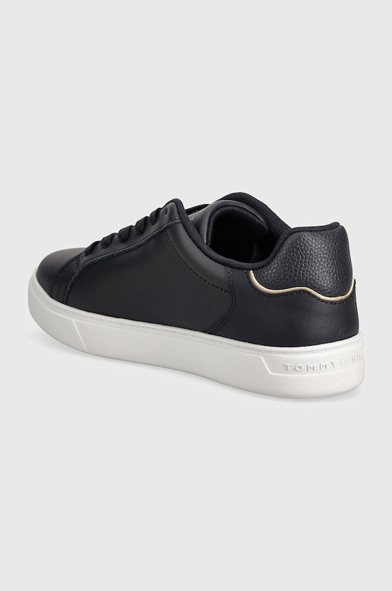 Boty Kožené sneakers boty Tommy Hilfiger ESSENTIAL COURT SNEAKER FW0FW08000 námořnická modř