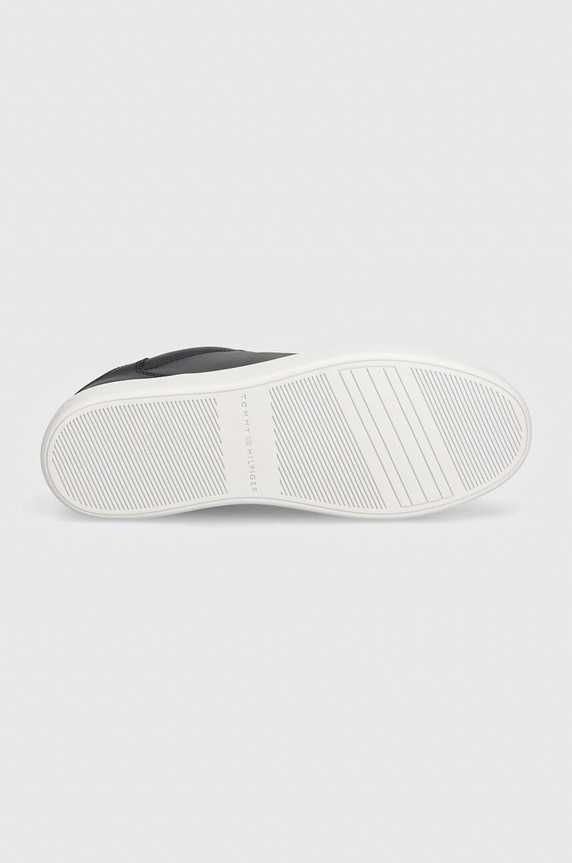 Kožené sneakers boty Tommy Hilfiger ESSENTIAL COURT SNEAKER FW0FW08000 námořnická modř