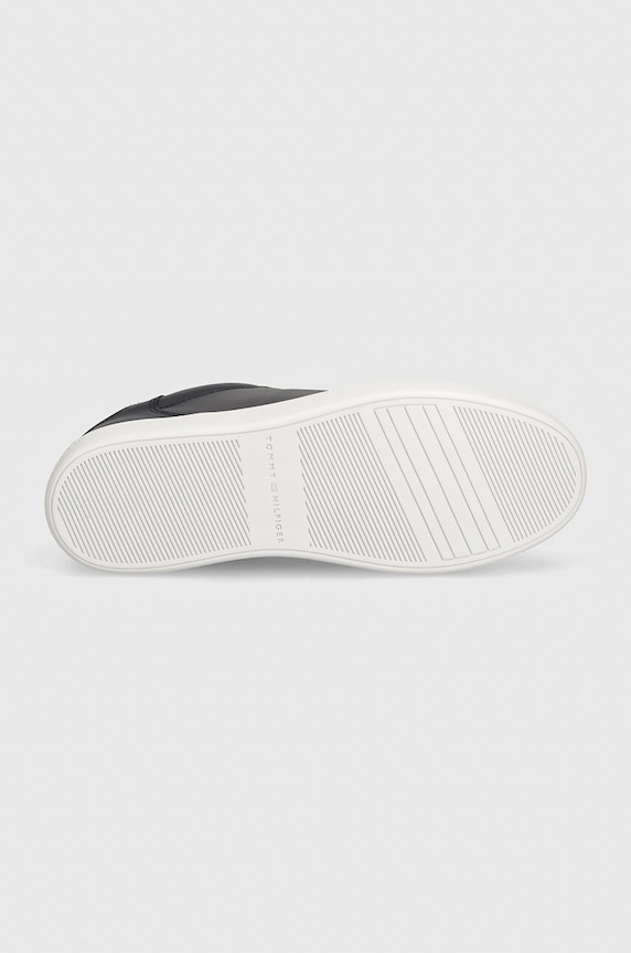 Kožené sneakers boty Tommy Hilfiger ESSENTIAL COURT SNEAKER FW0FW08000 námořnická modř