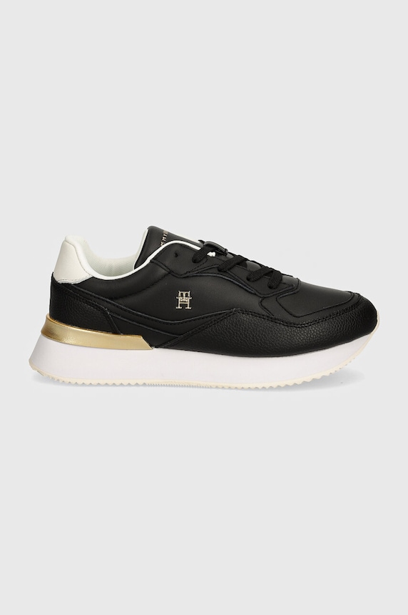 Kožené sneakers boty Tommy Hilfiger CHIC CHUNKY RUNNER FW0FW08203 černá AW24