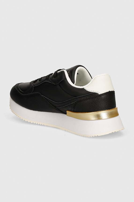 Boty Kožené sneakers boty Tommy Hilfiger CHIC CHUNKY RUNNER FW0FW08203 černá