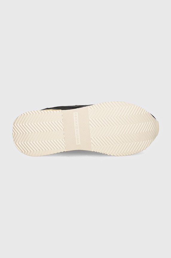Kožené sneakers boty Tommy Hilfiger CHIC CHUNKY RUNNER FW0FW08203 černá