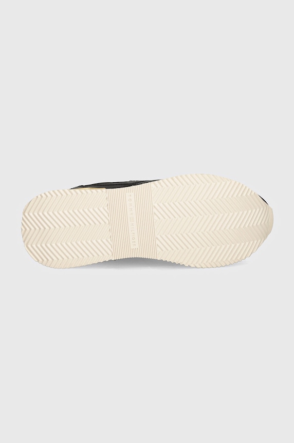 Kožené sneakers boty Tommy Hilfiger CHIC CHUNKY RUNNER FW0FW08203 černá